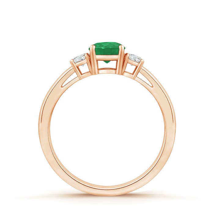 A - Emerald / 0.54 CT / 14 KT Rose Gold