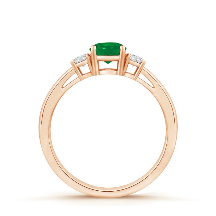 AA - Emerald / 0.54 CT / 14 KT Rose Gold