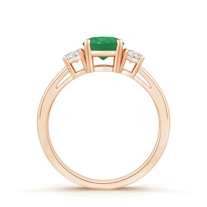 A - Emerald / 0.96 CT / 14 KT Rose Gold