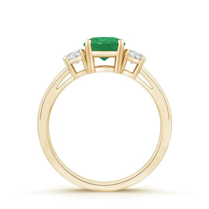 A - Emerald / 0.96 CT / 14 KT Yellow Gold