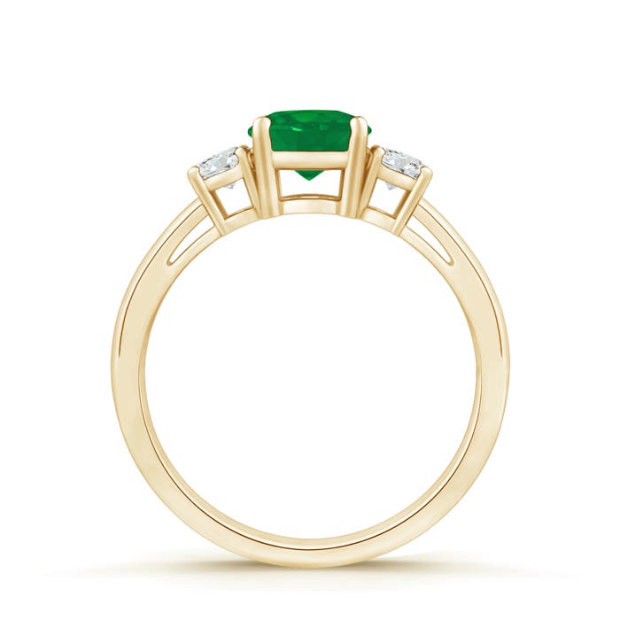 AA - Emerald / 0.96 CT / 14 KT Yellow Gold