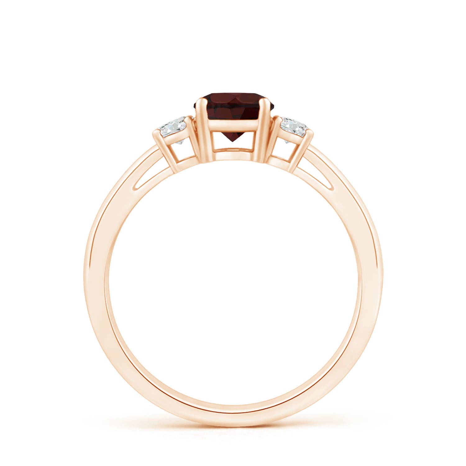 A - Garnet / 0.69 CT / 14 KT Rose Gold