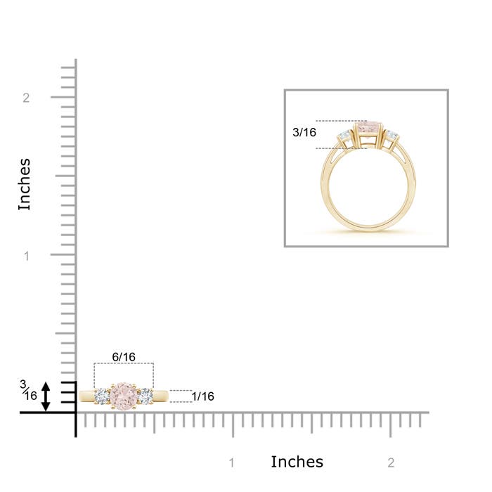 A - Morganite / 0.51 CT / 14 KT Yellow Gold