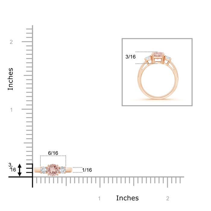 AAAA - Morganite / 0.51 CT / 14 KT Rose Gold