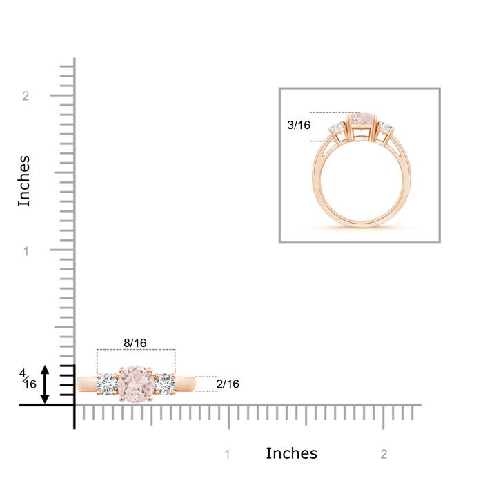 A - Morganite / 0.91 CT / 14 KT Rose Gold