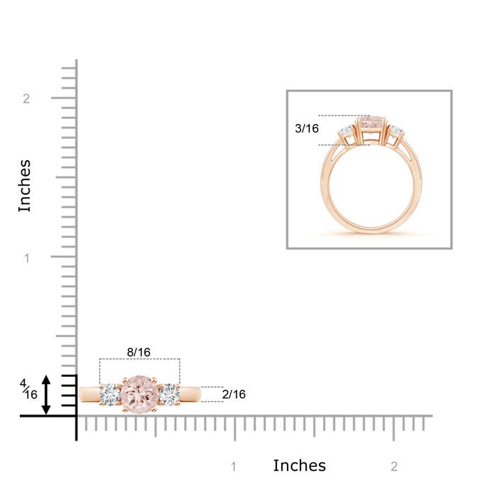 AA - Morganite / 0.91 CT / 14 KT Rose Gold