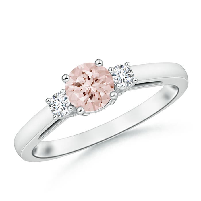 AA - Morganite / 0.91 CT / 14 KT White Gold