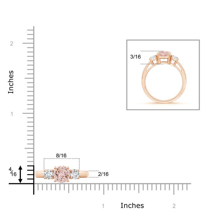 AAA - Morganite / 0.91 CT / 14 KT Rose Gold