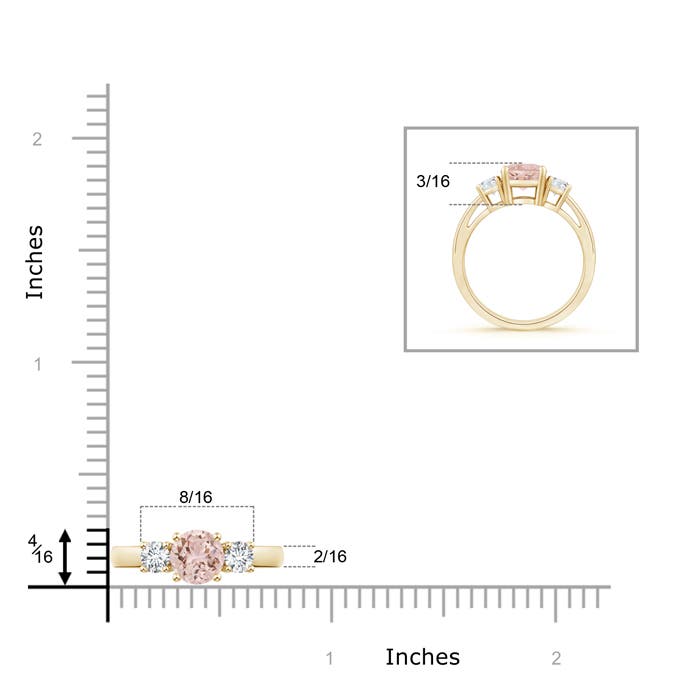 AAA - Morganite / 0.91 CT / 14 KT Yellow Gold