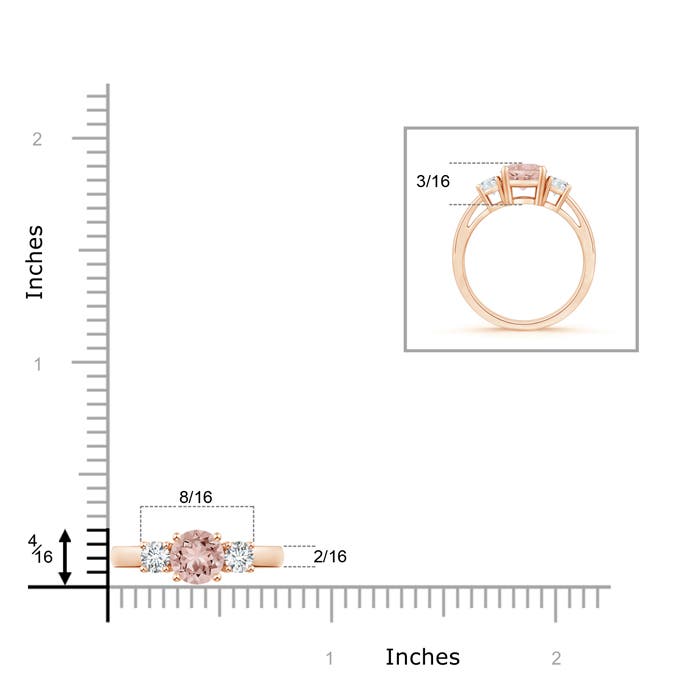 AAAA - Morganite / 0.91 CT / 14 KT Rose Gold