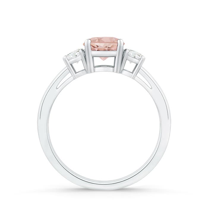 AAAA - Morganite / 0.91 CT / 14 KT White Gold