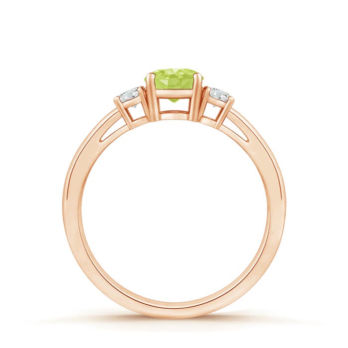 A - Peridot / 0.64 CT / 14 KT Rose Gold