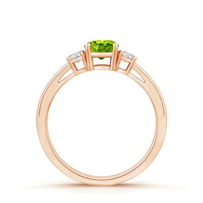 AAA - Peridot / 0.64 CT / 14 KT Rose Gold