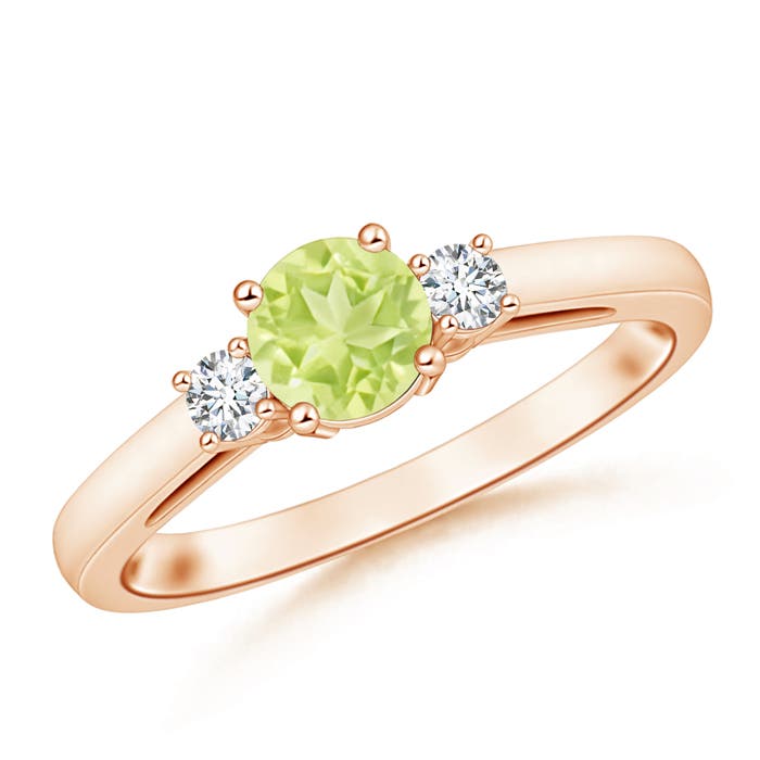 A - Peridot / 1.16 CT / 14 KT Rose Gold