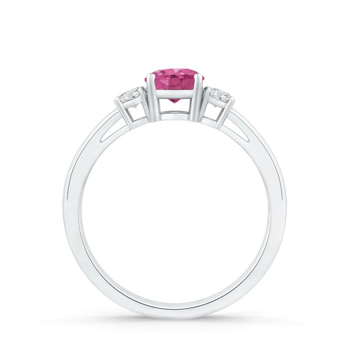 AAAA - Pink Sapphire / 0.69 CT / 14 KT White Gold