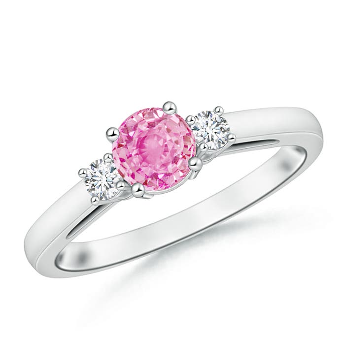 A - Pink Sapphire / 1.21 CT / 14 KT White Gold