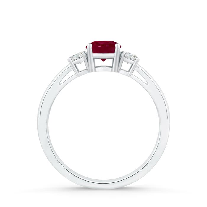 A - Ruby / 0.69 CT / 14 KT White Gold