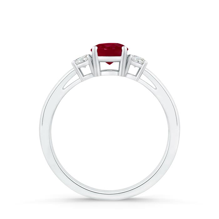 AA - Ruby / 0.69 CT / 14 KT White Gold