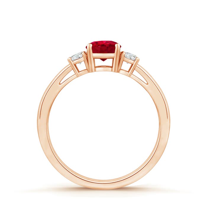 AAA - Ruby / 0.69 CT / 14 KT Rose Gold