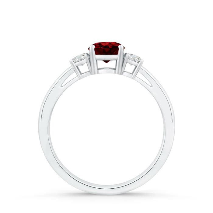 AAAA - Ruby / 0.69 CT / 14 KT White Gold