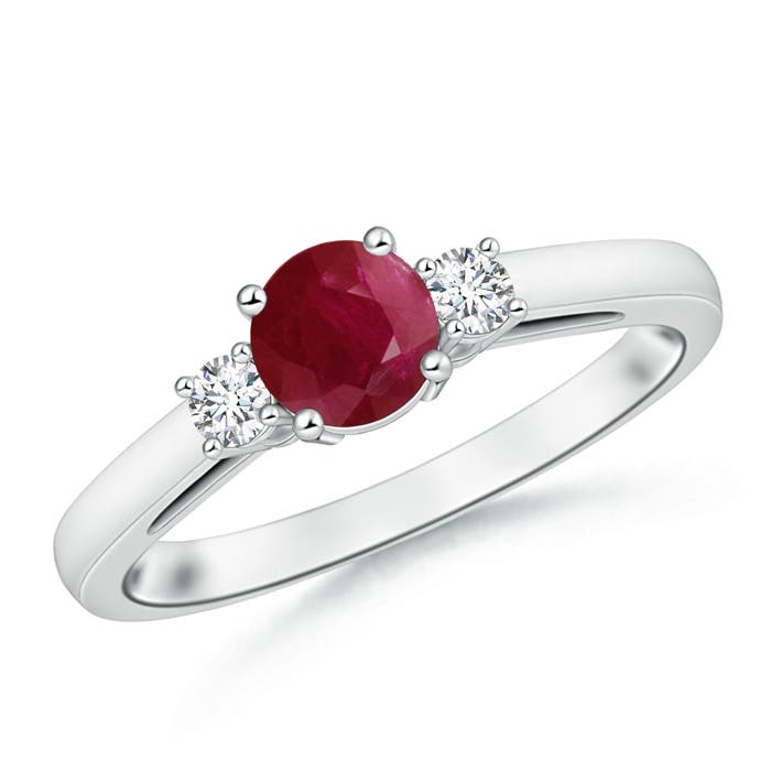 A - Ruby / 1.21 CT / 14 KT White Gold