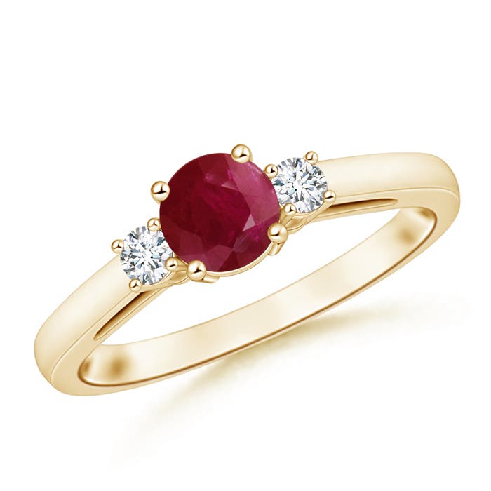 A - Ruby / 1.21 CT / 14 KT Yellow Gold