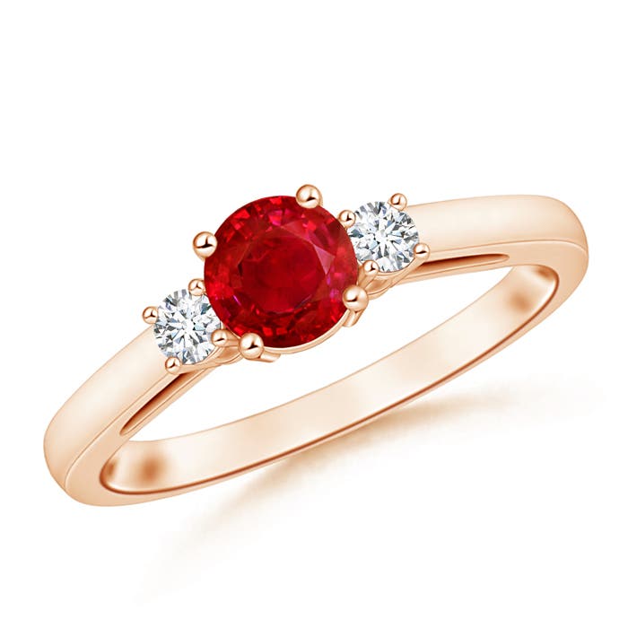 AAA - Ruby / 1.21 CT / 14 KT Rose Gold