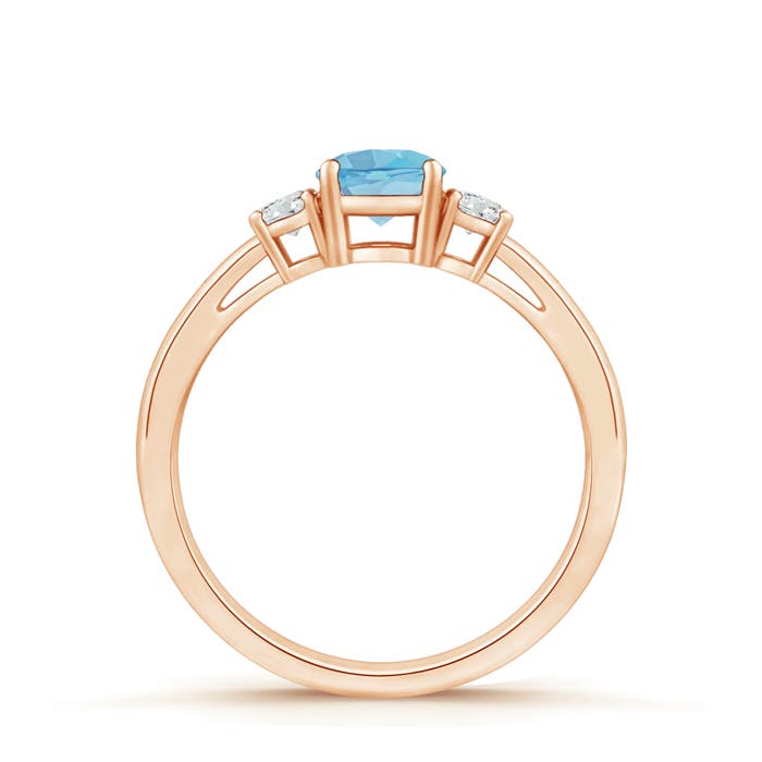 A - Swiss Blue Topaz / 0.69 CT / 14 KT Rose Gold