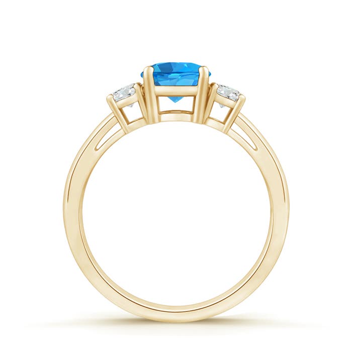 AAAA - Swiss Blue Topaz / 1.16 CT / 14 KT Yellow Gold