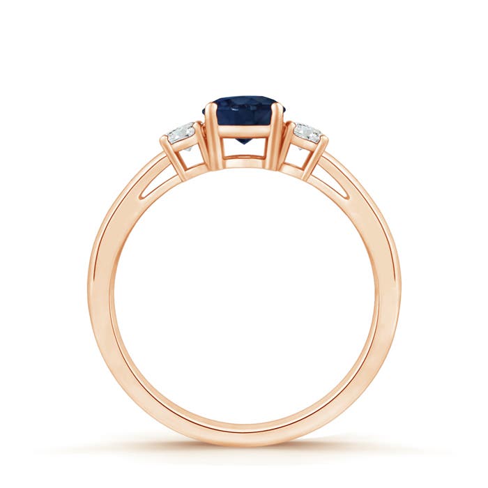 AA - Blue Sapphire / 0.69 CT / 14 KT Rose Gold