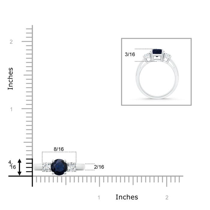 A - Blue Sapphire / 1.21 CT / 14 KT White Gold