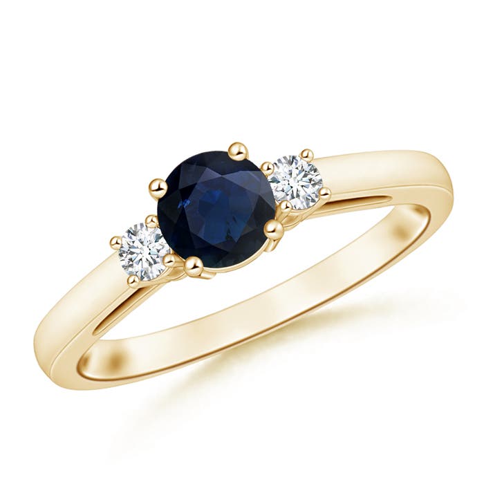 A - Blue Sapphire / 1.21 CT / 14 KT Yellow Gold