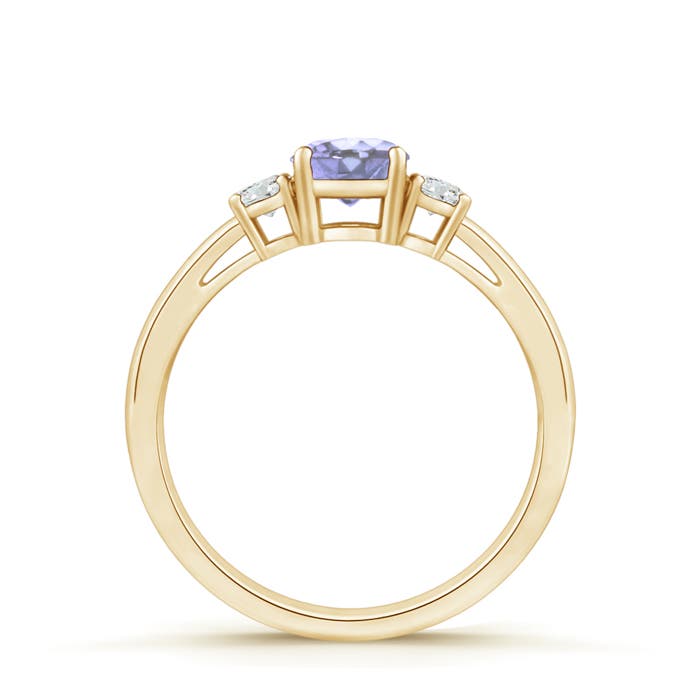 A - Tanzanite / 0.59 CT / 14 KT Yellow Gold