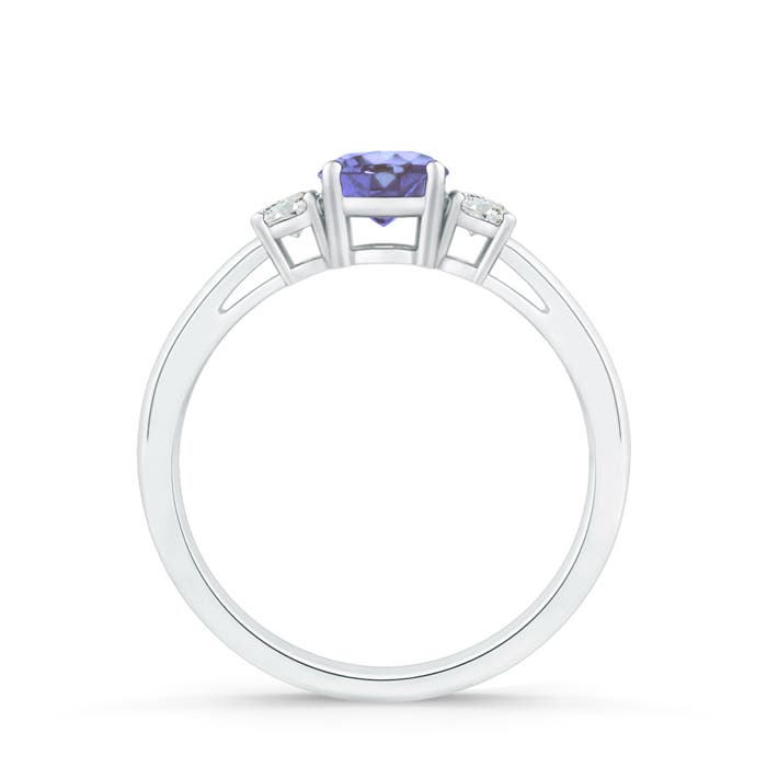 AA - Tanzanite / 0.59 CT / 14 KT White Gold