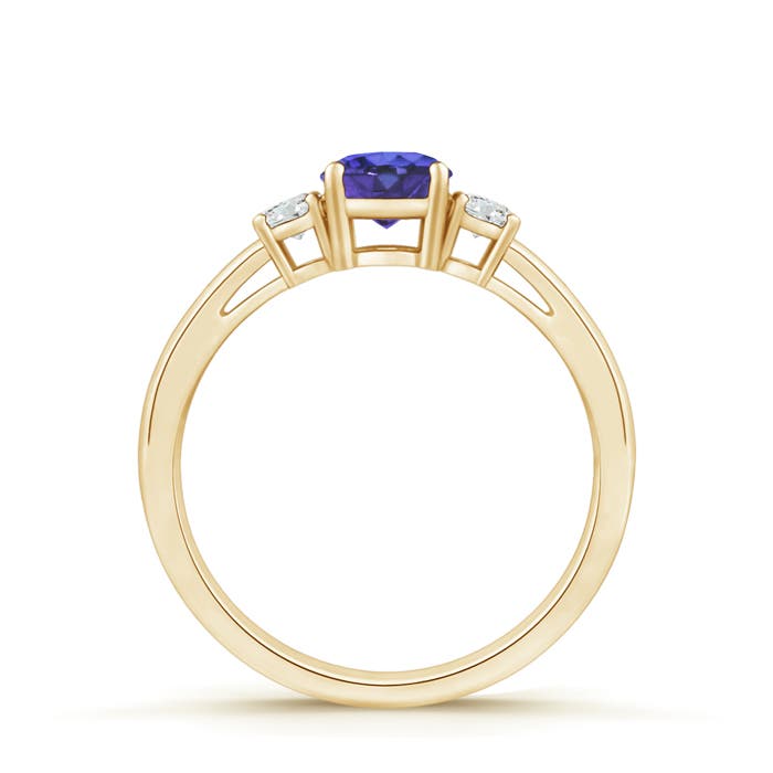 AAA - Tanzanite / 0.59 CT / 14 KT Yellow Gold