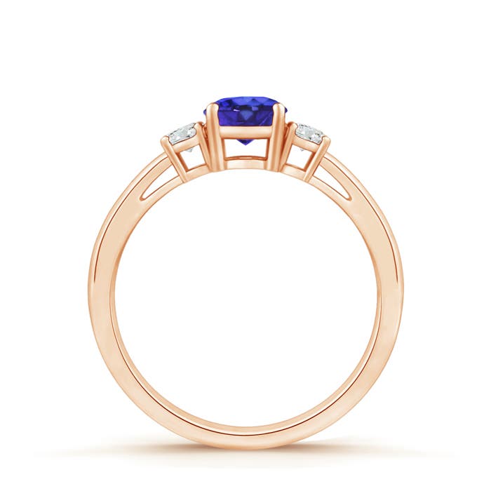 AAAA - Tanzanite / 0.59 CT / 14 KT Rose Gold