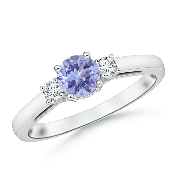 A - Tanzanite / 1.11 CT / 14 KT White Gold