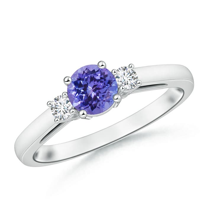 AA - Tanzanite / 1.11 CT / 14 KT White Gold