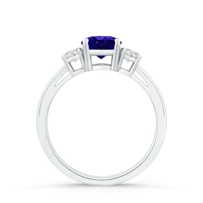 AAAA - Tanzanite / 1.11 CT / 14 KT White Gold