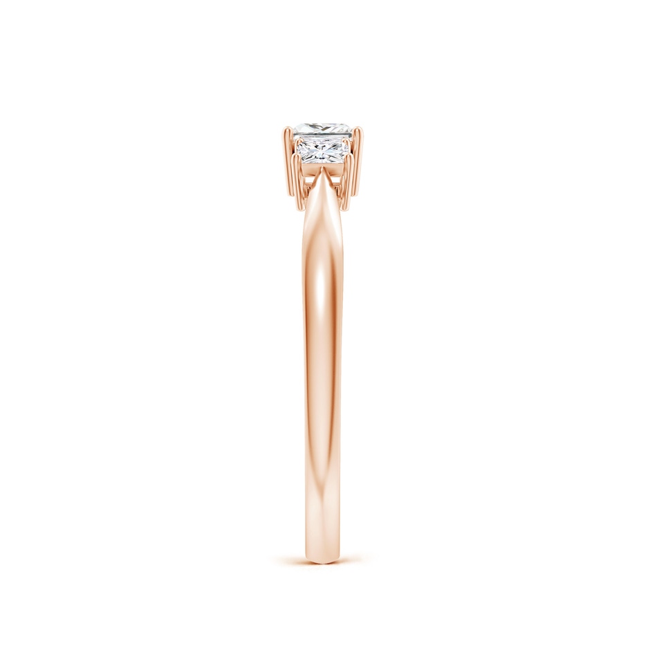 3.5mm GVS2 Three Stone Princess-Cut Diamond Ring in Rose Gold side 299