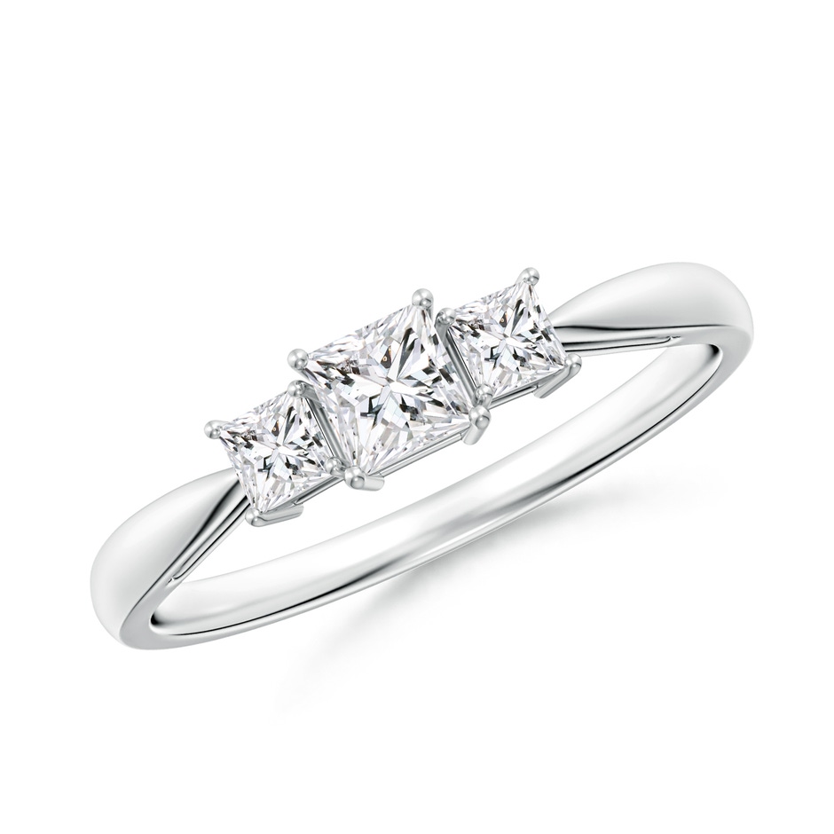 3.5mm HSI2 Three Stone Princess-Cut Diamond Ring in White Gold 