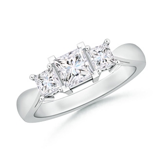 4.5mm GVS2 Three Stone Princess-Cut Diamond Ring in P950 Platinum