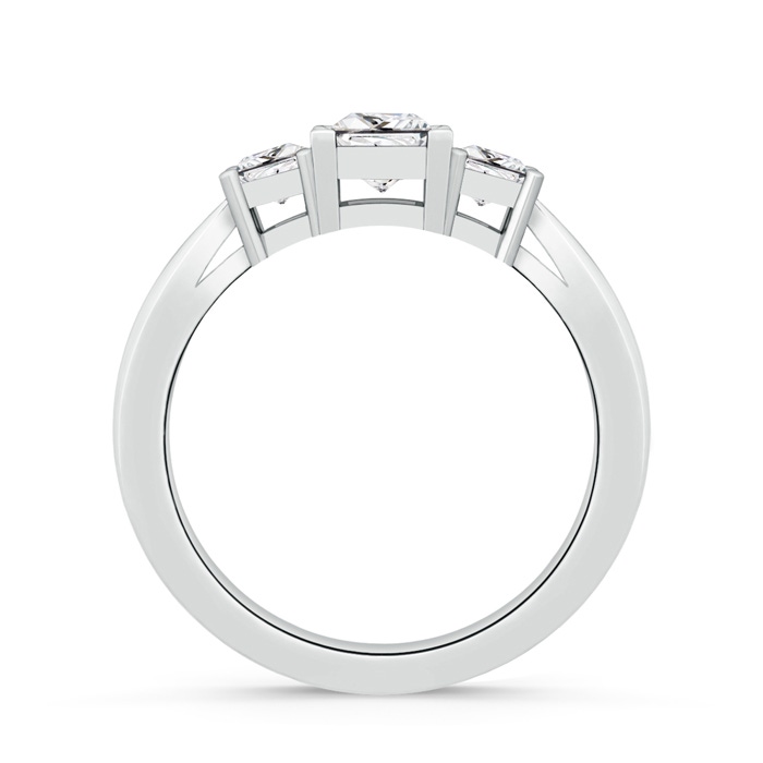 4.5mm HSI2 Three Stone Princess-Cut Diamond Ring in White Gold Product Image