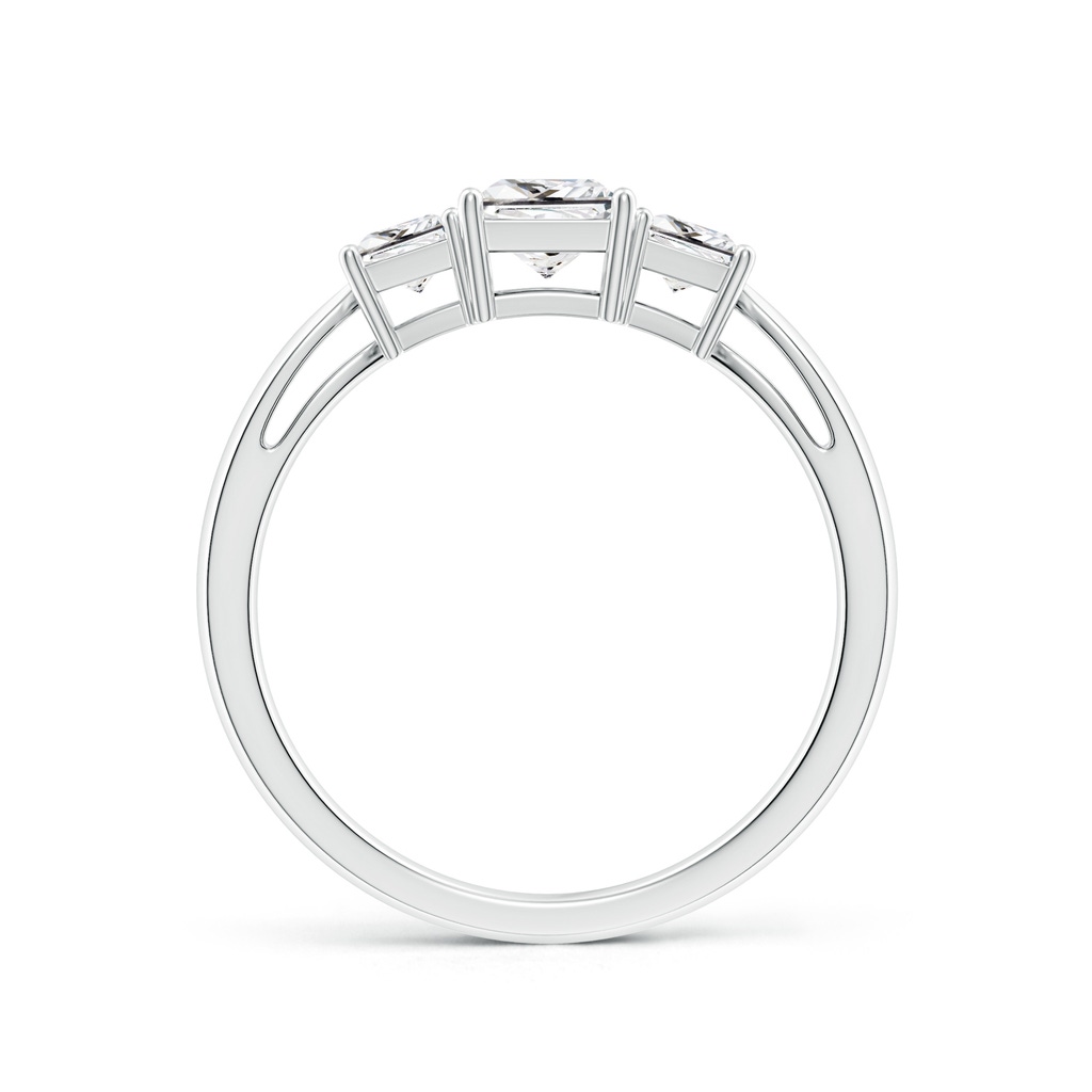 4.5mm HSI2 Three Stone Princess-Cut Diamond Ring in White Gold - side 199