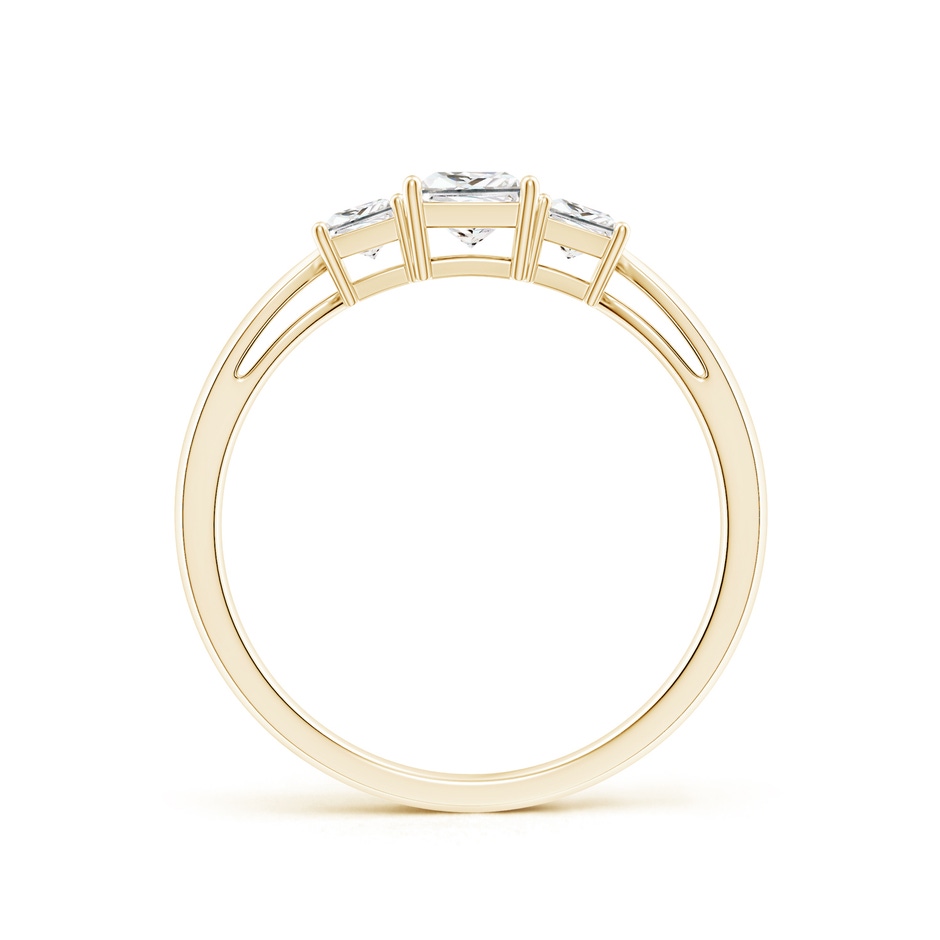 4mm GVS2 Three Stone Princess-Cut Diamond Ring in Yellow Gold side 199