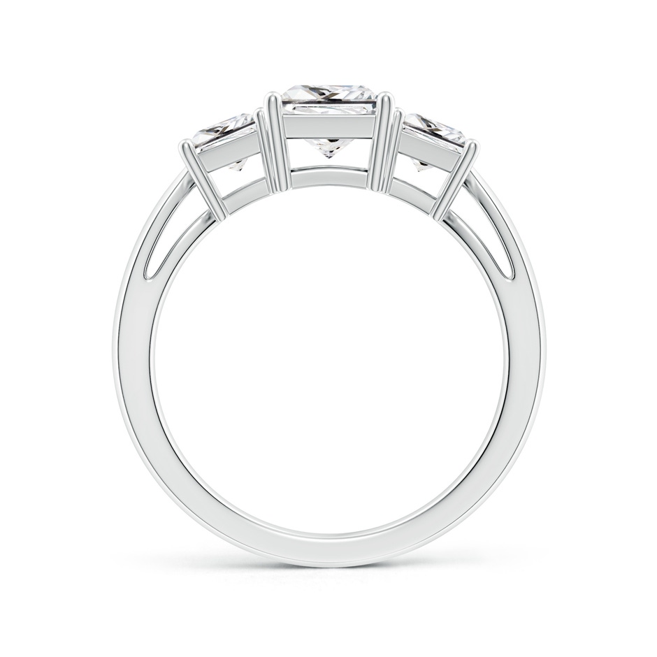 5.5mm HSI2 Three Stone Princess-Cut Diamond Ring in P950 Platinum side 199