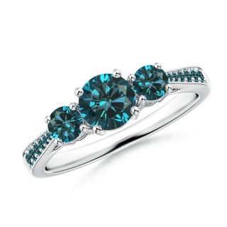 Round AA Enhanced Blue Diamond