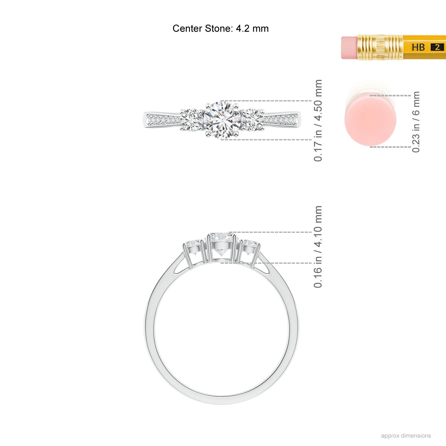 H, SI2 / 0.52 CT / 14 KT White Gold