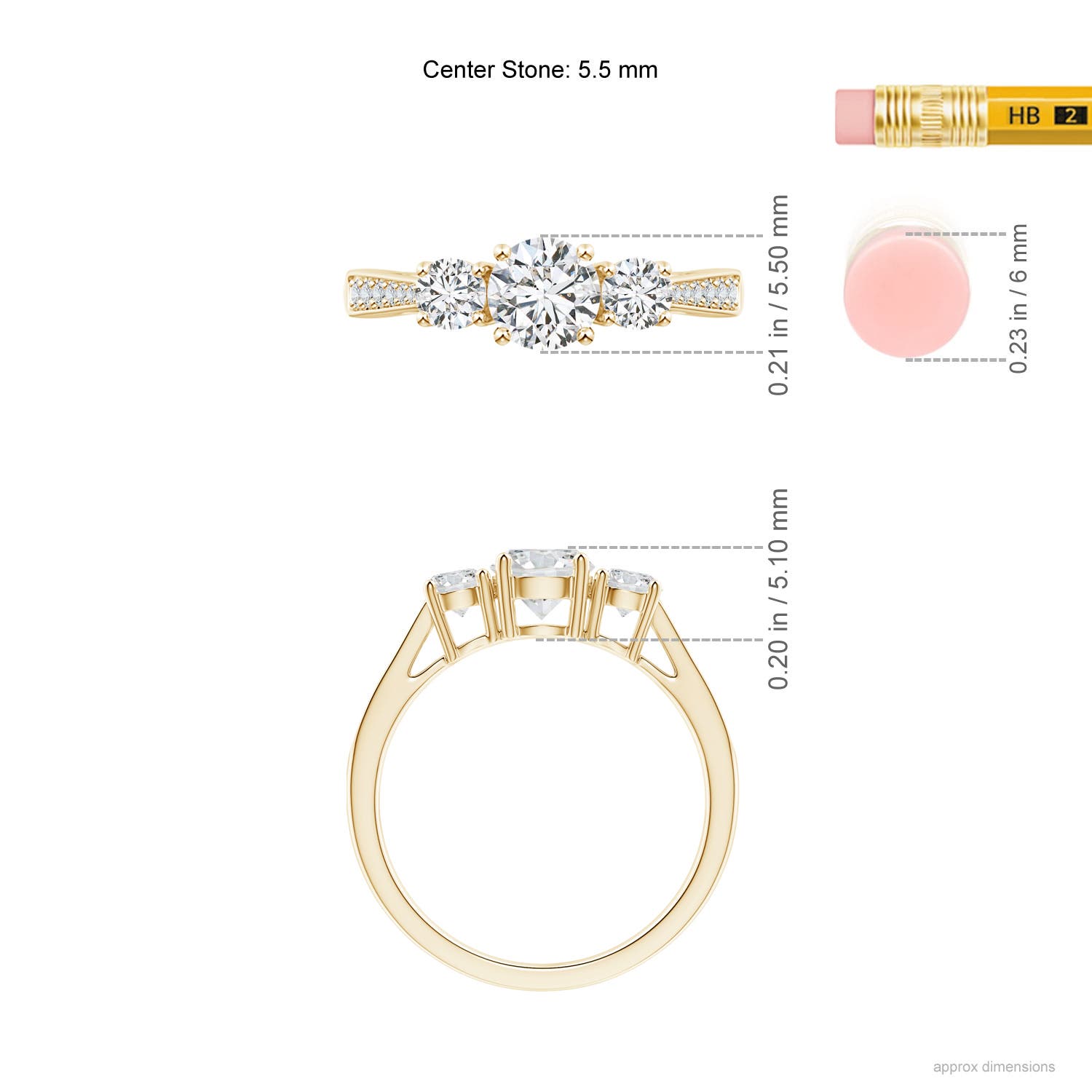 H, SI2 / 1.04 CT / 14 KT Yellow Gold