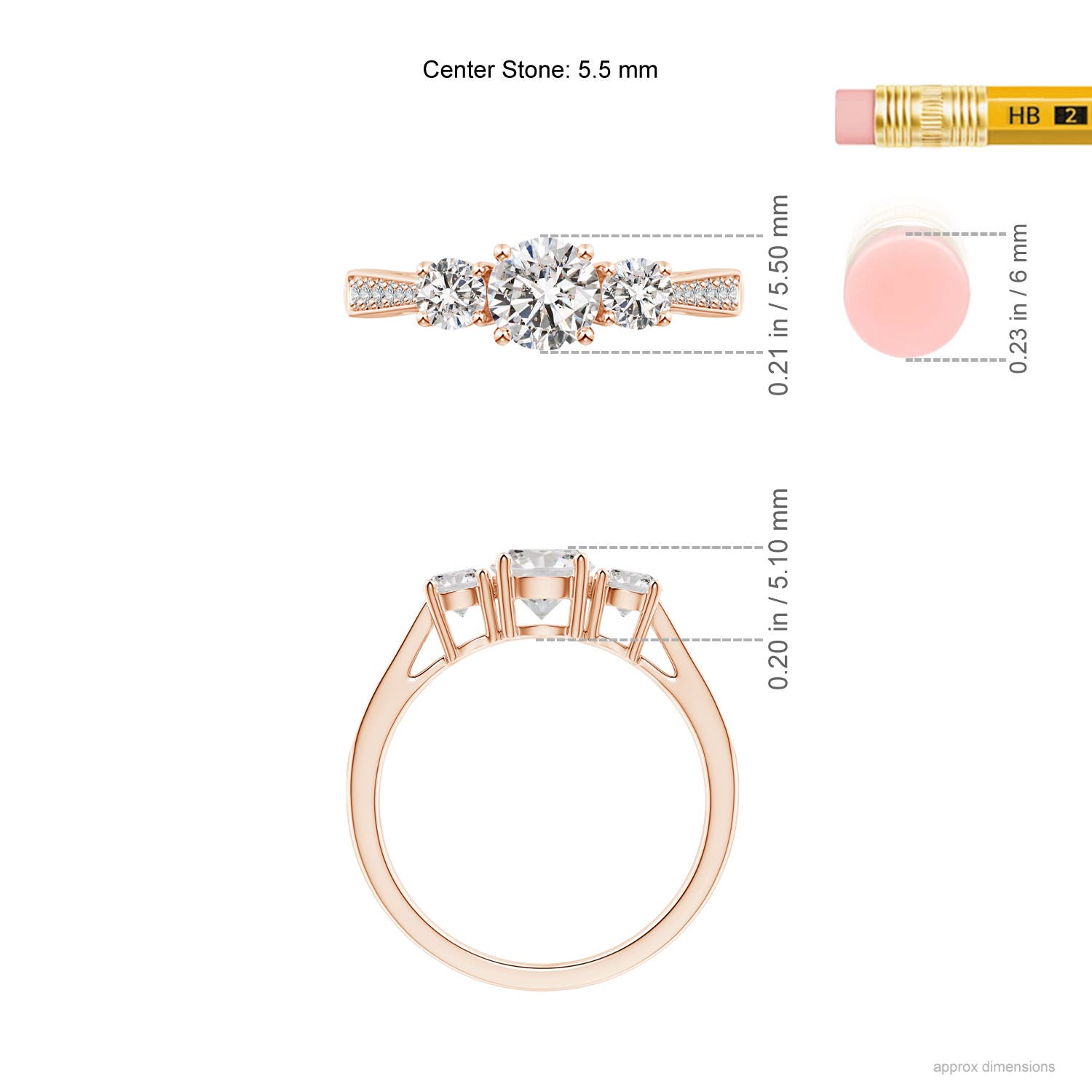 I-J, I1-I2 / 1.04 CT / 14 KT Rose Gold